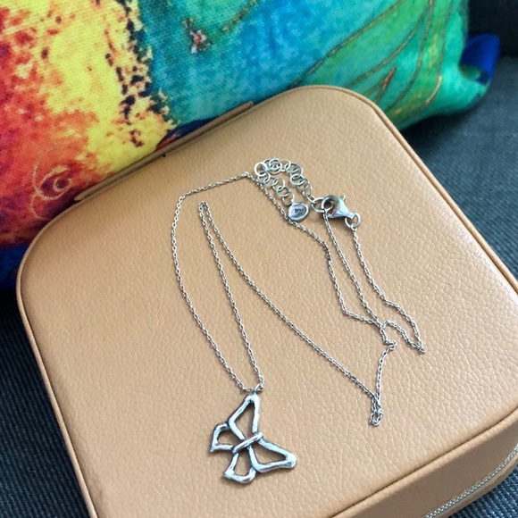 Butterfly Sterling Silver Necklace Silpada